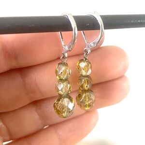 Touchstone Crystal LuLu Earrings - Golden Shadow - Drop/Dangle Swarovski
